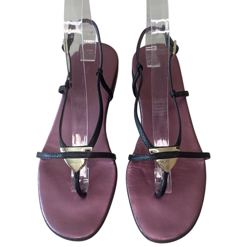 Gucci Tom Ford Era Thong‎ Sandals Metallic Purple 7B